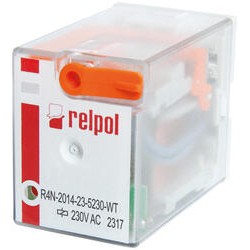 Relė 4CO 230V AC 7A R4N-2014-23-5230-WT fix RELPOL
