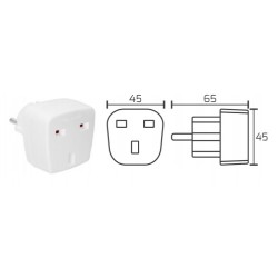 Adapteris EU-UK 230V 7.5A balt. COL