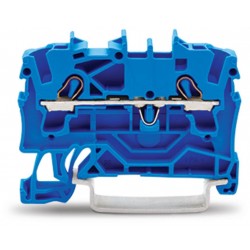 Dviejų jungčių gnybtas 2.5mm mėlynas