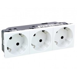 Kištukinis lizdas 3x2P+Ž  Mosaic+ 3x(45x45)