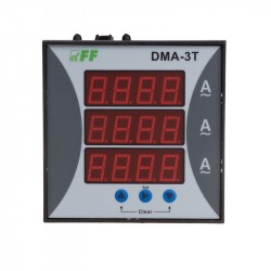 DMA-3T skait. ampermetras CT 3F/ 5A panel. 96x96mm