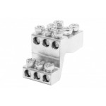 DBR 100A 2x25/6x10 sujungimo kaladėlė, pilka