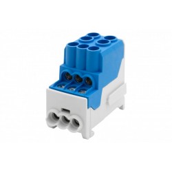 DBR 100A 2x25/6x10 sujungimo kaladėlė, mėlyna