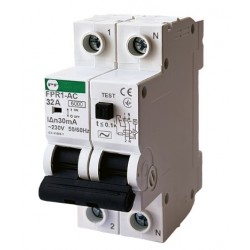 FPR1-63 2P 32A/0.03 srovės nuotėkio rėlė ECO