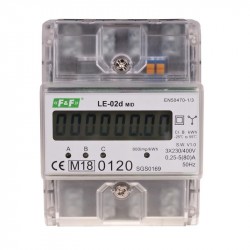 Skaitiklis LE-02D 3F 80A MID 5mod.