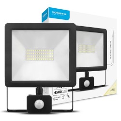  50W LED prožekt. PIR 4000K 4500Lm IP65 SMD juodA2