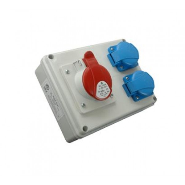 ROSP1631D/S skydelis 2v230V+1x16A su rankena