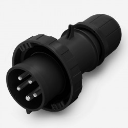 Šakutė 5p 16A IP67 pernešama Optima 218.1637K juod