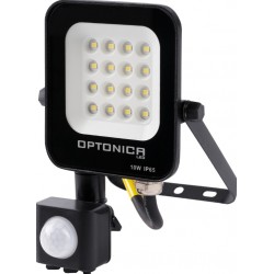  10W LED prožekt.PIR 4500K Floodlight IP65 juodas