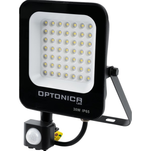  30W LED prožekt.PIR 4500K Floodlight IP65 juodas