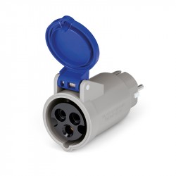 Adapteris iš 250V German Schuko į 3p 16A IP20