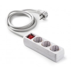 Ilgiklis 3v. 1.5m 9/703 su jung. Famatel baltas