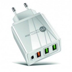 Greitas įkroviklis PD+QC3.0- 36W, baltas