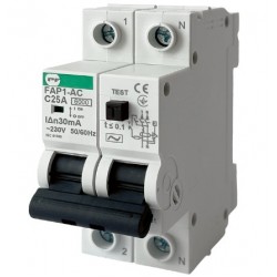 PF 125C komb aut jungiklis FAP1-25C 2P 0.03A ECO