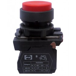 FP PCPB raud.1NC IP40 jungiklis iškilęs