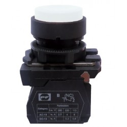 FP PCPB geltonas 1NO IP40 jungiklis iškilęs