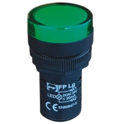 Signalinė armatūra žalia LED 12V AC/DC FP L12g