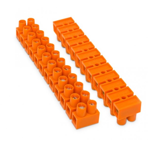 Kaladėlė 16mm², 12 kont. 250V Oranž. ind. įpak.