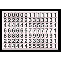 Skaičiai 1 - 9 H-20 mm  (91 vnt.)