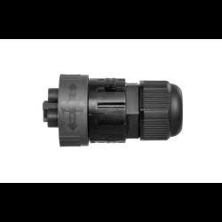 Lizdas WP3/H 3P 450V 17.5A IP68 juod, herm.Tekox