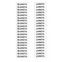 Ženklas 'Įjungta' 'Išjungta'  12x50/40 vnt