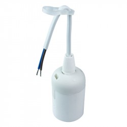 Lempos lizdas E-27 su kabeliu+kalad, baltas