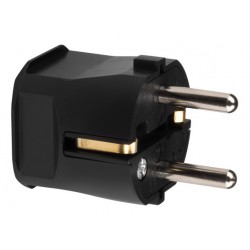 Šakutė 16A, 250V juoda /vid.paj.1116100 Schuko ABL