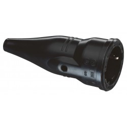 Lizdas ABL Schuko guma 16A 250V 3x1,5 IP20 UV juod