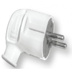 Kištukas  2P+Ž,16A/250V,baltas, kamp.