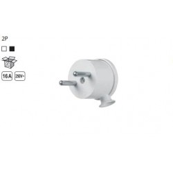 Kištukas b/ž kamp MINI baltas 16A WT-10 JONEX