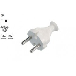 Kištukas b/ž tiesus baltas 10A WT-2 JONEX