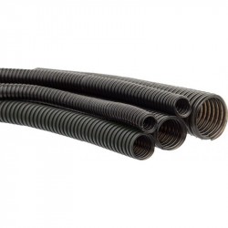 Vamzdelis gofr.25/19 juodas minkštas (50m.)