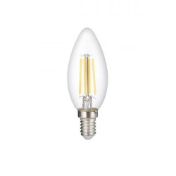 LED lempa E14 6W 4500K 230V C35 730lm fil.žvakutė