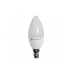 LED lempa E14 6W 2700K 230V C35 480Lm žvakutė mat.
