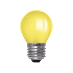 LED lempa  1W G45 E27 burbuliukas, geltona, Polamp