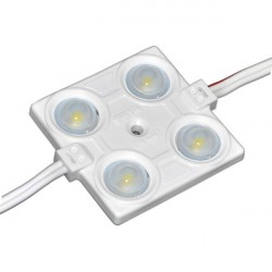 LED LENS modulis 2.4W 43*38*6.5mm IP65 6500K DC12V