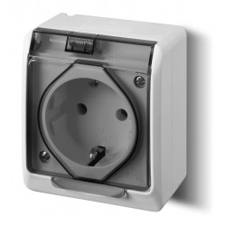 Lizdas 1v.v/t.s/ž.Hermes16A IP44 skaidr.