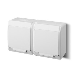 Lizdas 2v.v/t.s/ž.Hermes16A IP44 baltas