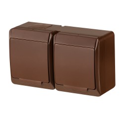 Lizdas 2v.v/t.s/ž.Hermes16A IP44 rudas