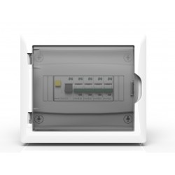 Skydelis EB 1/ 8 [N+PE]IP40 baltas,skaidr.dur. v/t