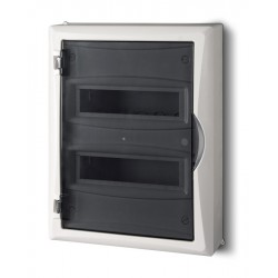 Skydelis EB 2/24 [N+PE]IP40 baltas,skaidr.dur. v/t