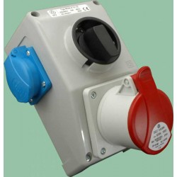 ROS4/V-12 skydelis 2x230V+1x16A su 3F jungikliu