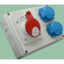 ROSP1631 skydelis 2x230V+1x(5x16A) [dėžutė]