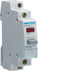 SVN422 mygtukas 1NC 16A su raud. LED