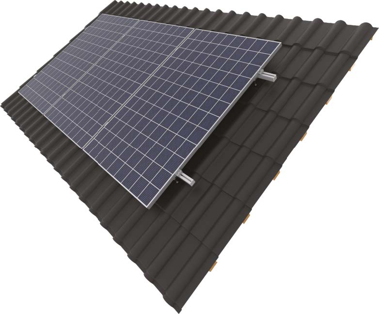 Vertikalios metalinės saulės modulių tvirtinimo sistemos